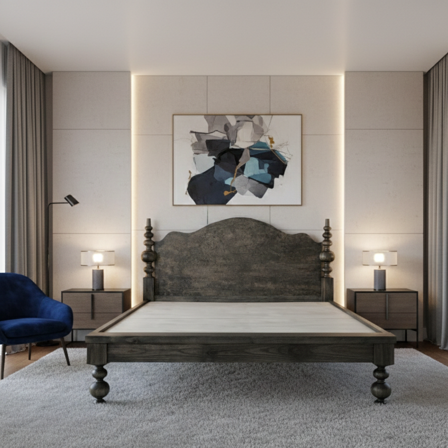 The Savanah Spindle Bed | Solid Wood