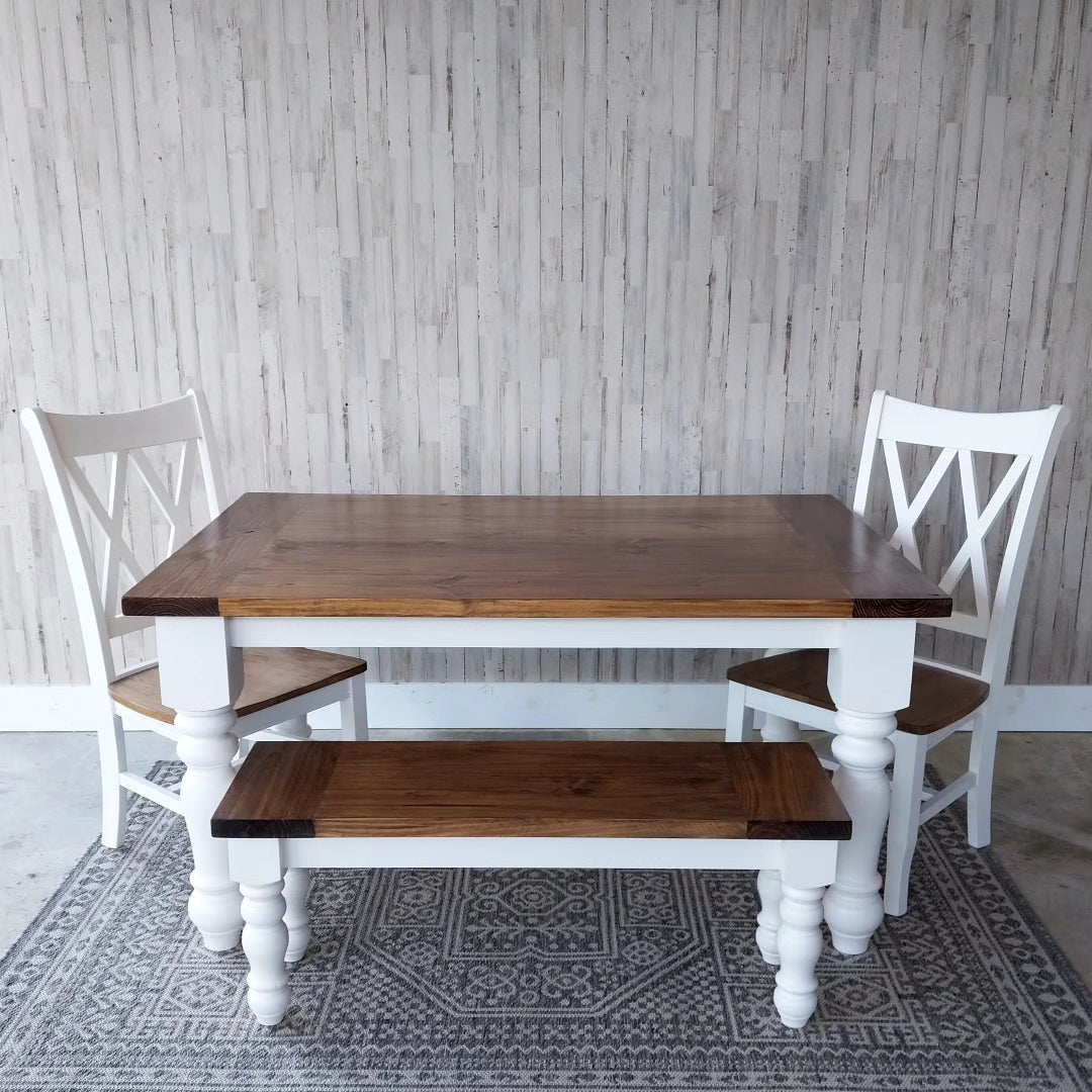 Chunky Leg Farmhouse Table
