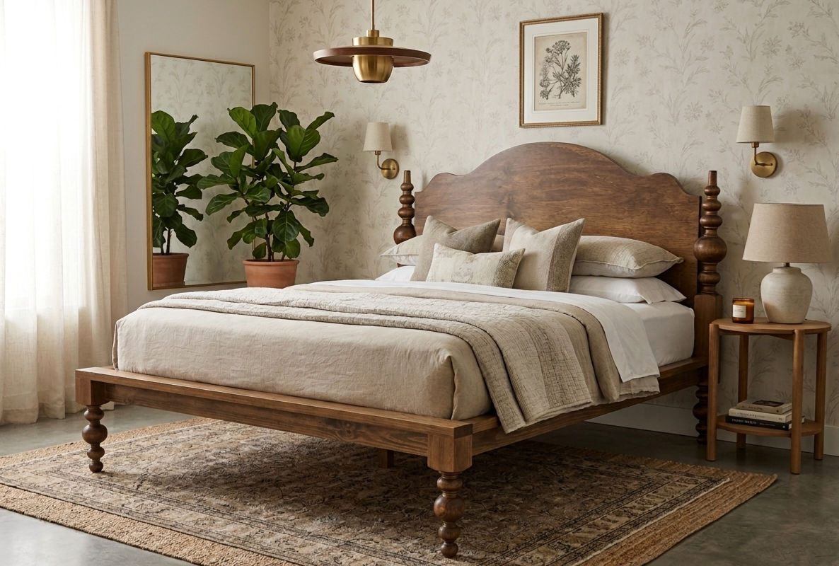 The Savanah Spindle Bed | Solid Wood