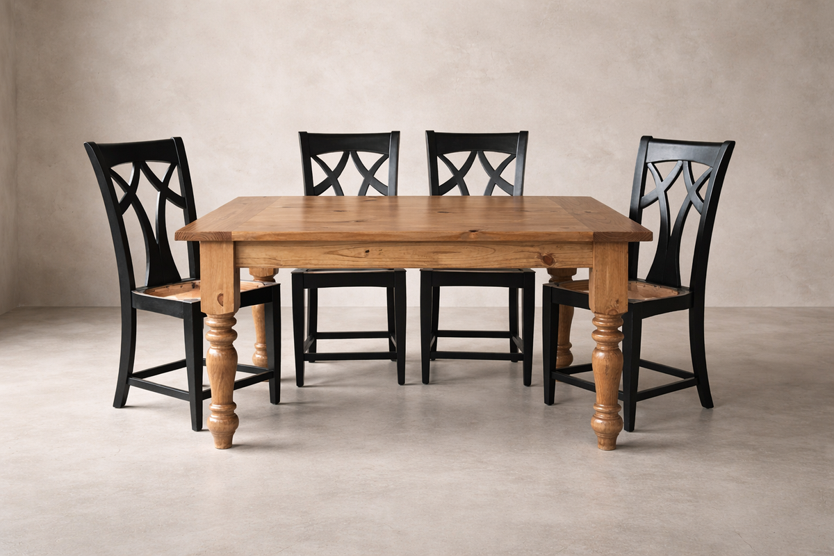 Chunky Leg Farmhouse Table