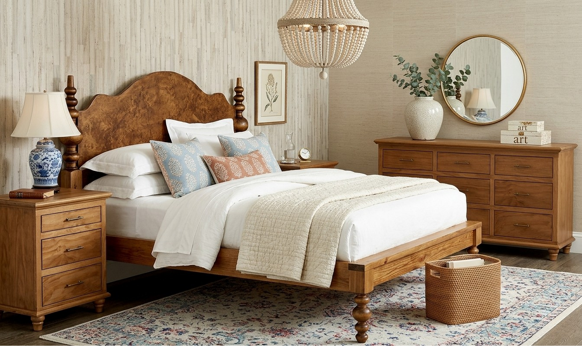 The Savanah Spindle Bed | Solid Wood