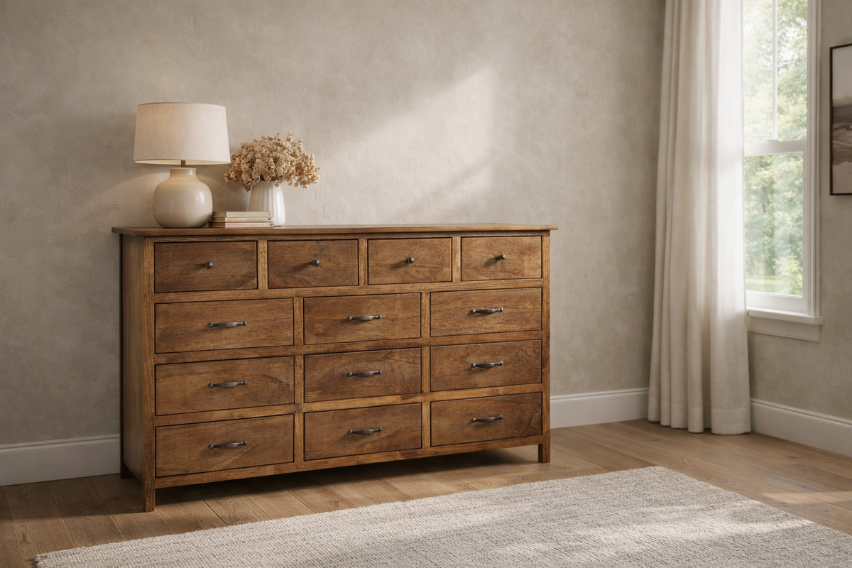 Signature 13-Drawer Dresser — Handcrafted Luxury Storage | Solid Wood, Custom Finish